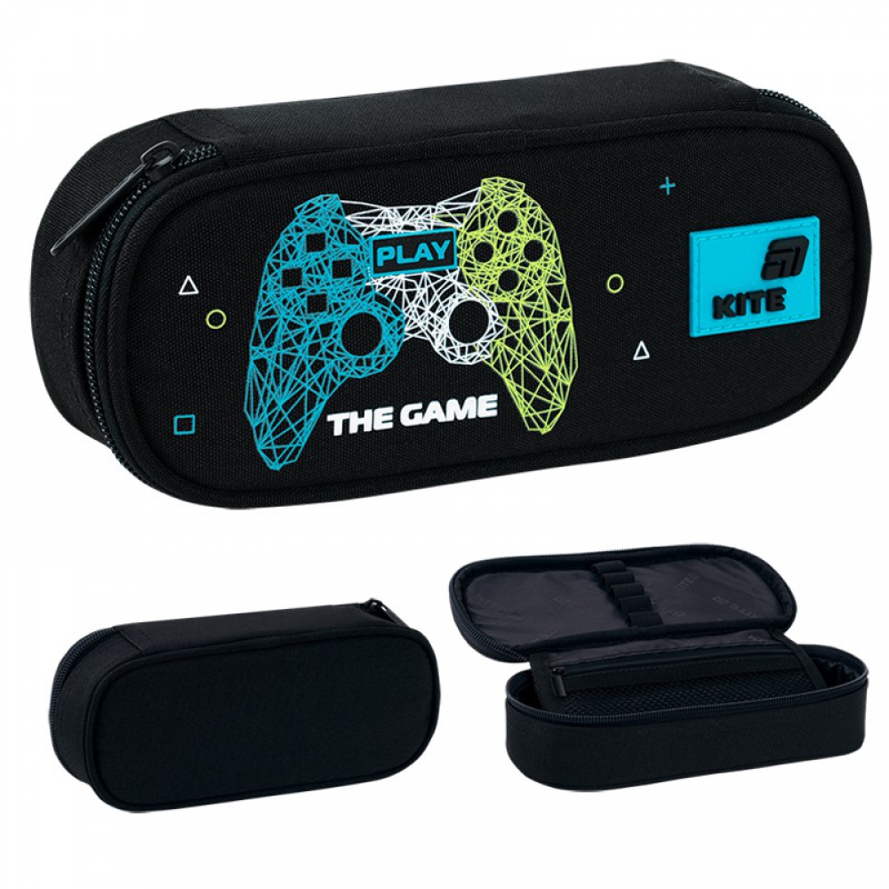 Пенал Kite K26-599-8, 1 відділення, клапан з кишенею на блискавці, резинки для фіксації канцелярії