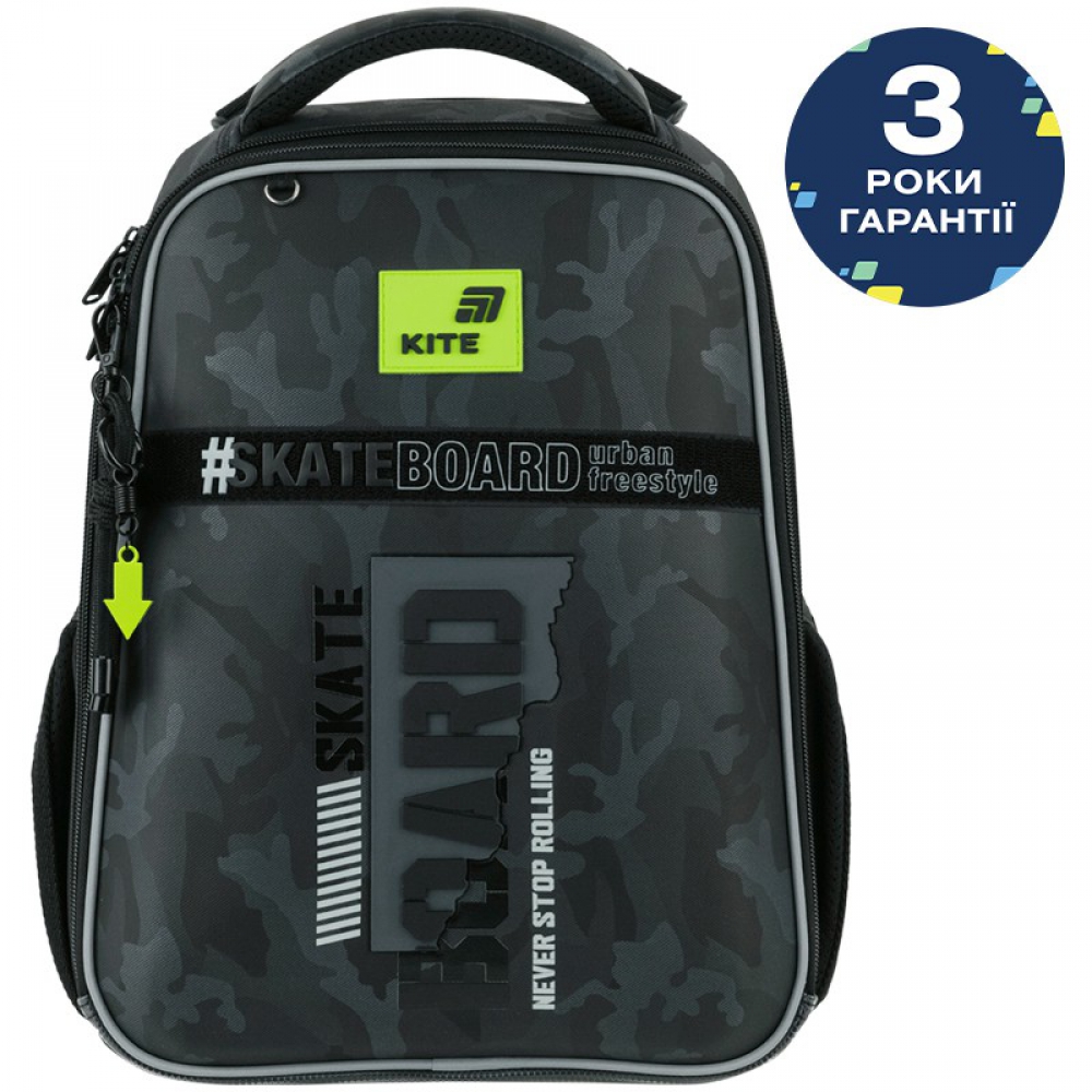 Рюкзак Kite Education каркасний K26-531M-2. Ортопедична спинка Ergo Kids, 2 відділення, 2 бічні та 1 внутрішня кишеня, органайзер, кишеня для телефона, роздільники, нагрудний ремінь, ущільнене дно, підвіска