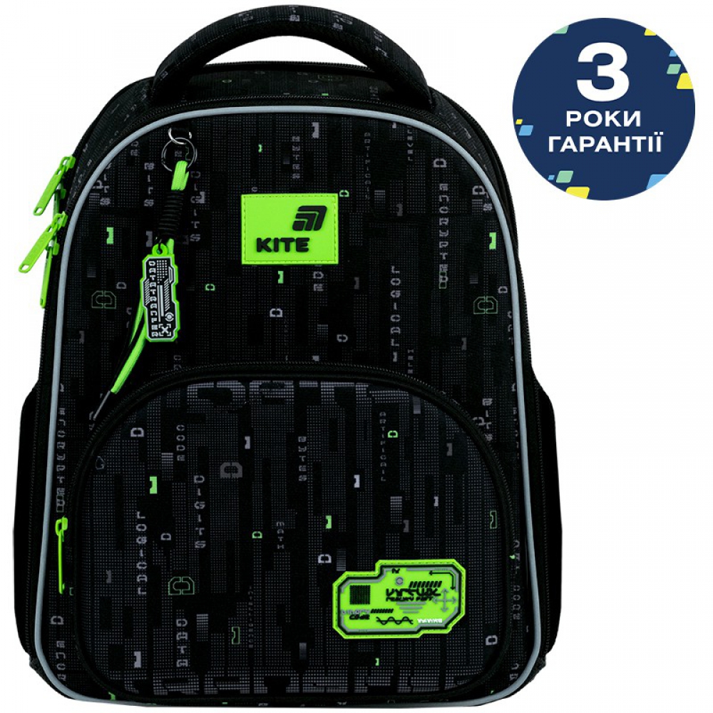 Рюкзак Kite Education каркасний K26-556M-4. Ортопедична спинка Ergo Kids, 2 відділення, 1 об'ємна передня кишеня, 2 бічні кишені, органайзер, кишеня для телефона, роздільники, нагрудний ремінь, ущільнене дно, підвіска