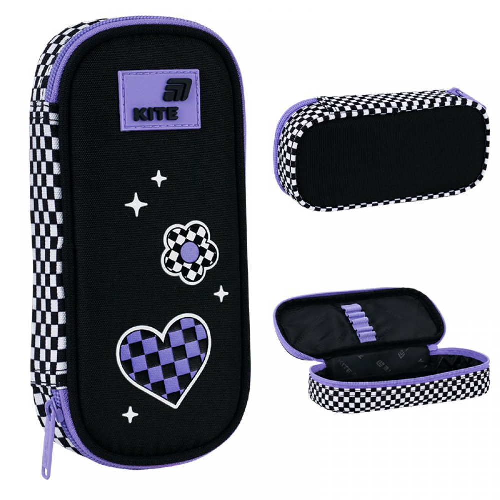 Пенал Kite K26-662-5, 1 відділення, резинки для фіксації канцелярії