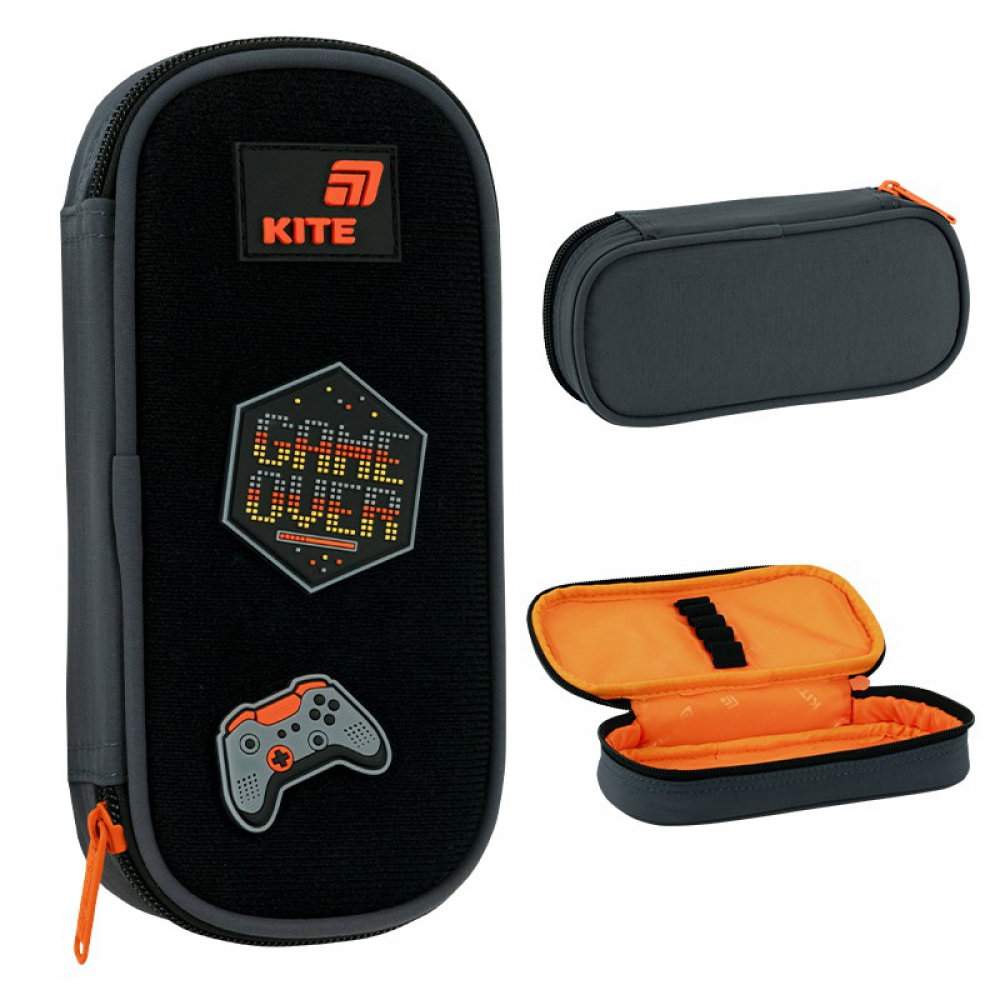 Пенал Kite K26-662-10, 1 відділення, резинки для фіксації канцелярії