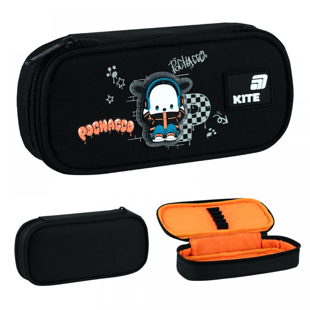 Пенал Kite PC26-662, 1 відділення, резинки для фіксації канцелярії