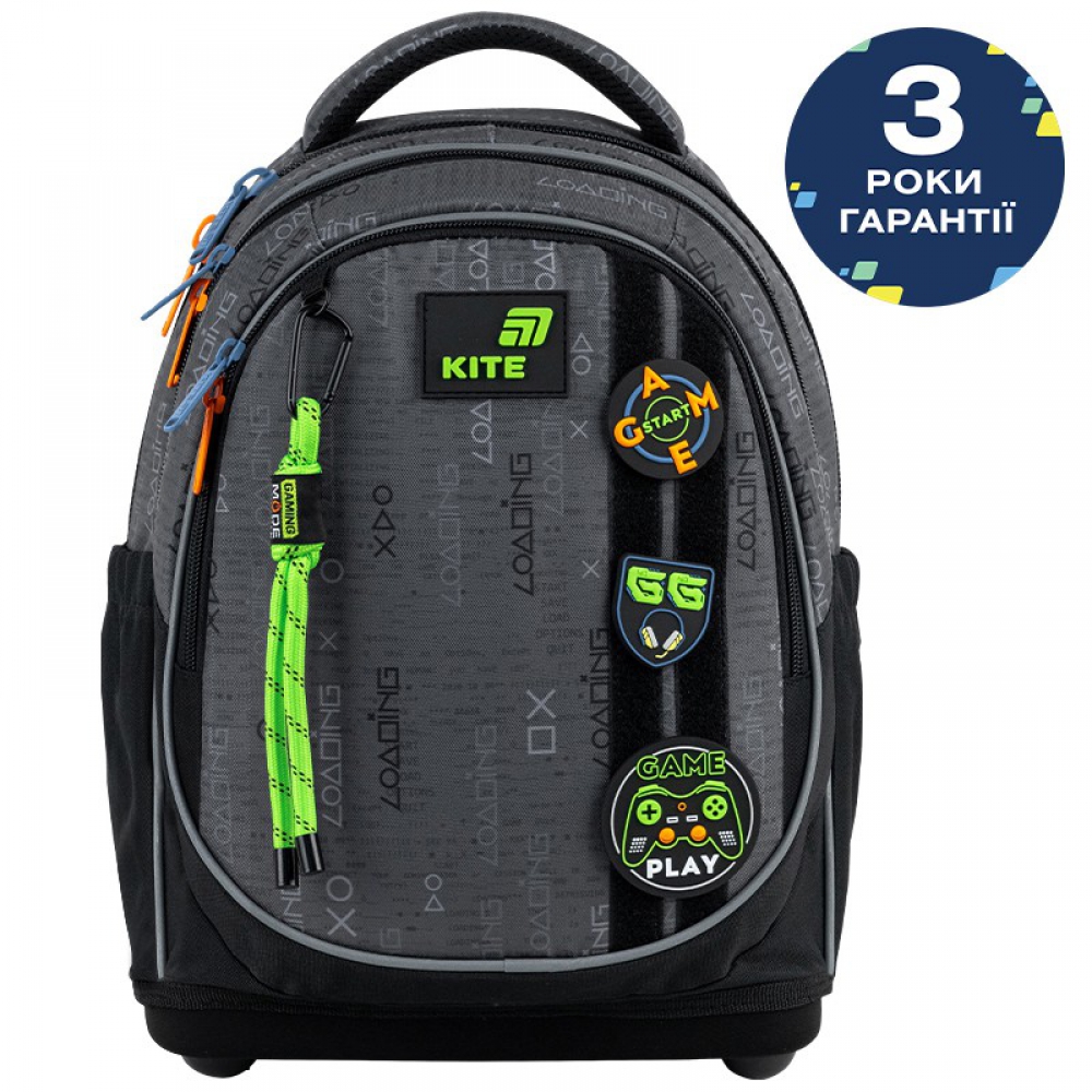 Рюкзак Kite Education K26-724S-2. Ортопедична спинка Ergo Kids, 2 відділення, 1 передня, 2 бічні кишені, кишеня для телефона, роздільники, органайзер, ключниця, ущільнена ручка, нагрудний ремінь, EVA дно, підвіска