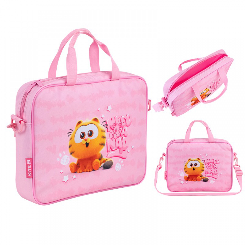 Шкільна текстильна сумка Kite A4 на блискавці GF26-589, 1 віділення, внутрішня кишеня, регульований ремінь