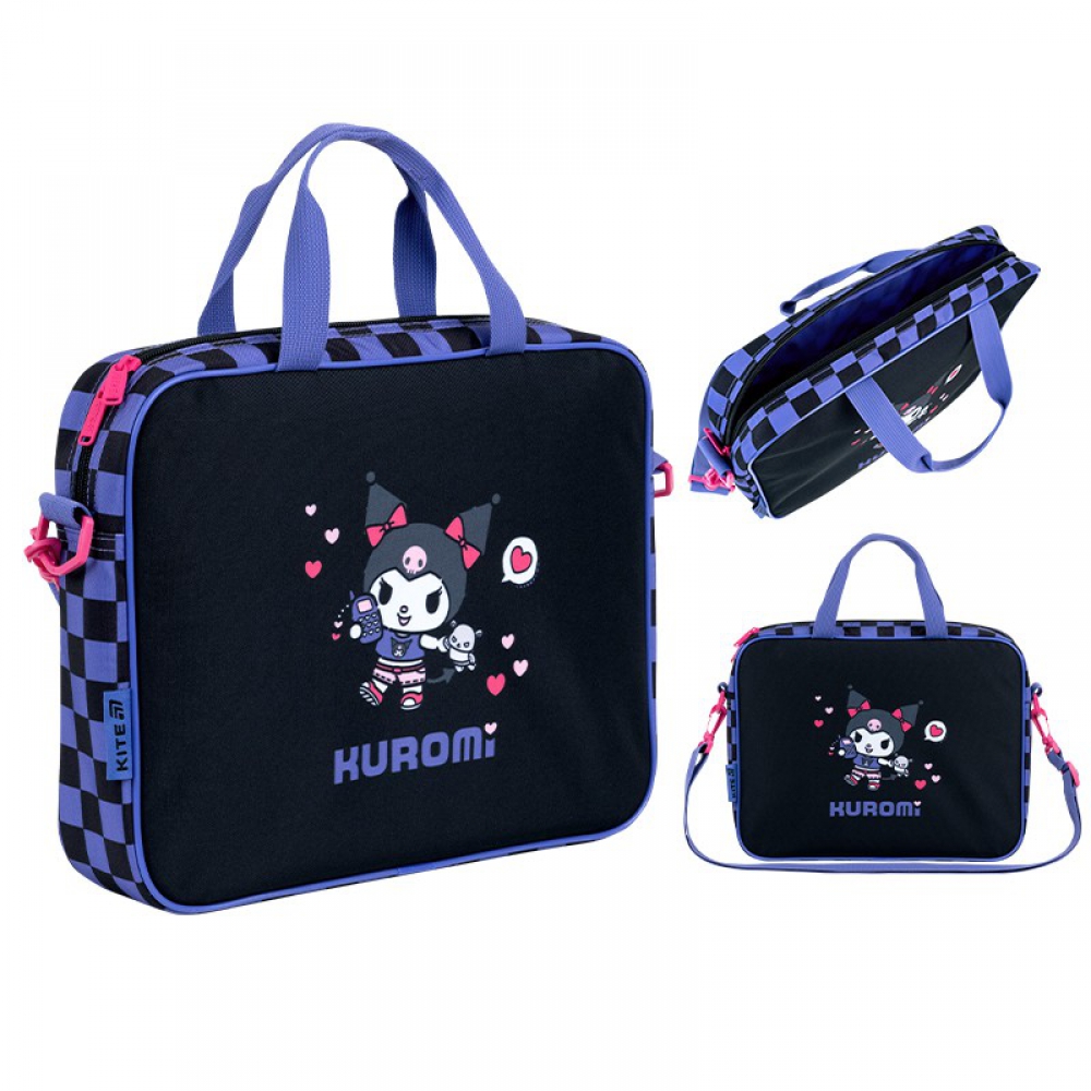 Шкільна текстильна сумка Kite A4 на блискавці HK26-589-1, 1 віділення, внутрішня кишеня, регульований ремінь