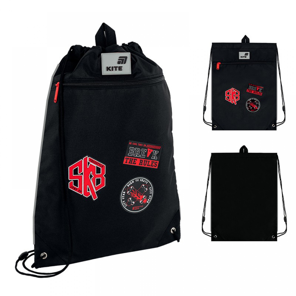 Сумка для взуття Kite K26-601M-17, 1 відділення, 1 передня кишеня, петля для вішалки, світловідбивні елементи