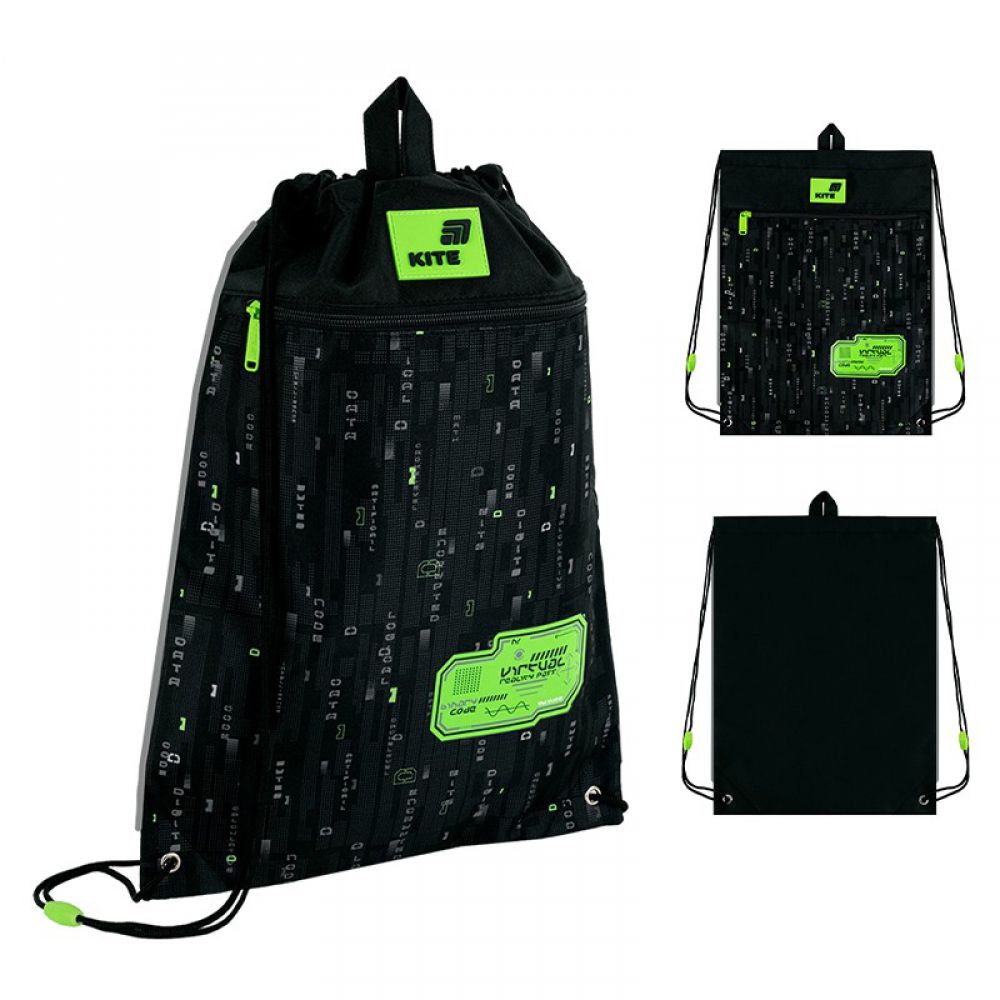 Сумка для взуття Kite K26-601M-16, 1 відділення, 1 передня кишеня, петля для вішалки, світловідбивні елементи