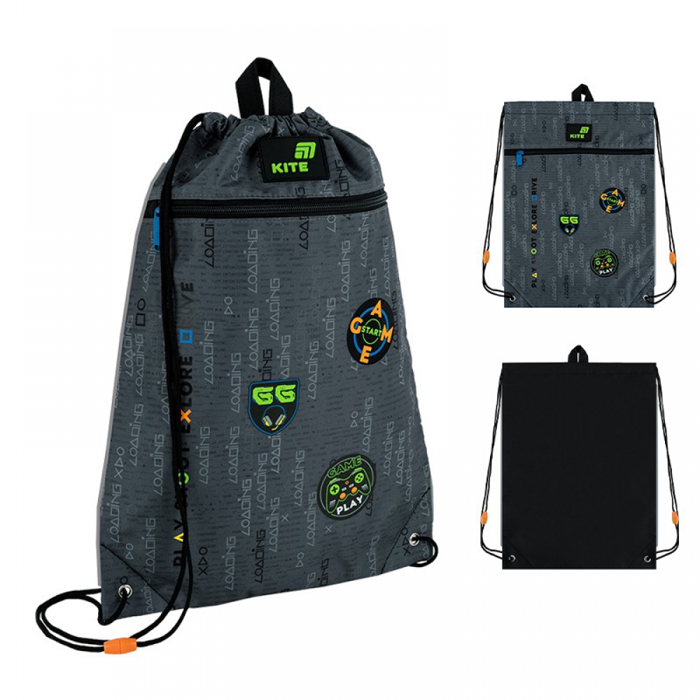 Сумка для взуття Kite K26-601M-2, 1 відділення, 1 передня кишеня, петля для вішалки, світловідбивні елементи