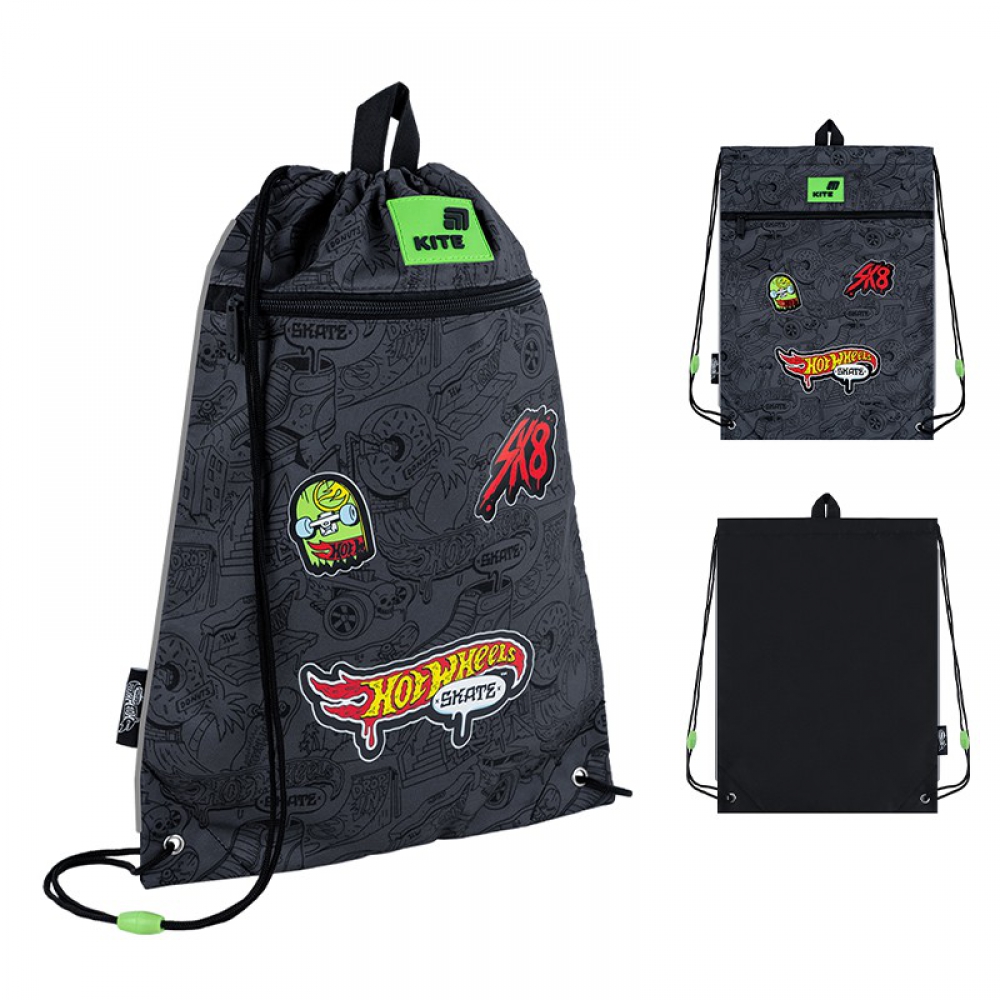 Сумка для взуття Kite HW26-601M-2, 1 відділення, 1 передня кишеня, петля для вішалки, світловідбивні елементи