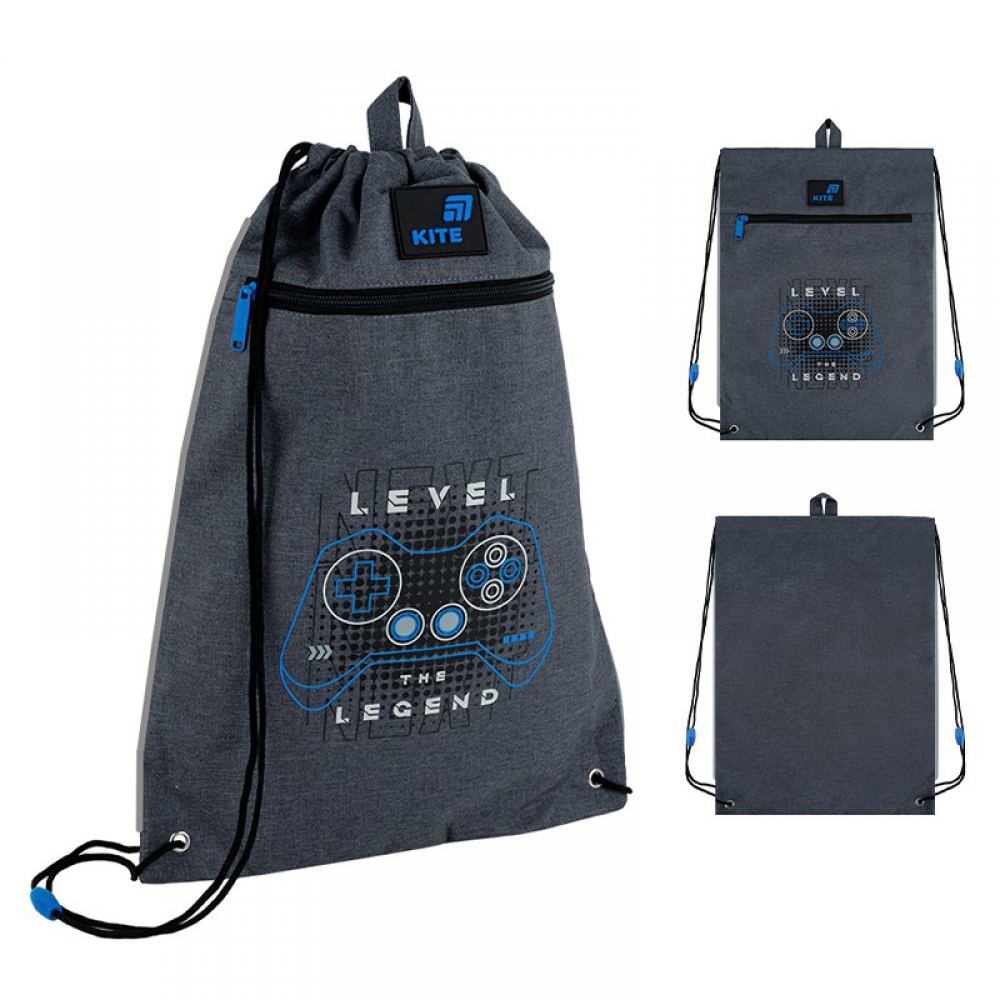 Сумка для взуття Kite K26-601M-15, 1 відділення, 1 передня кишеня, петля для вішалки, світловідбивні елементи