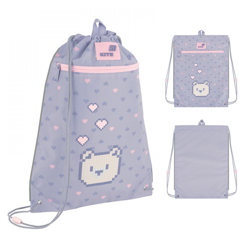 Сумка для взуття Kite K26-601M-18, 1 відділення, 1 передня кишеня, петля для вішалки, світловідбивні елементи