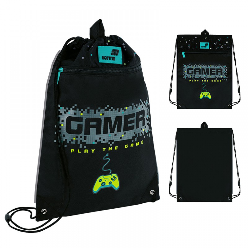 Сумка для взуття Kite K26-601M-10, 1 відділення, 1 передня кишеня, петля для вішалки, світловідбивні елементи