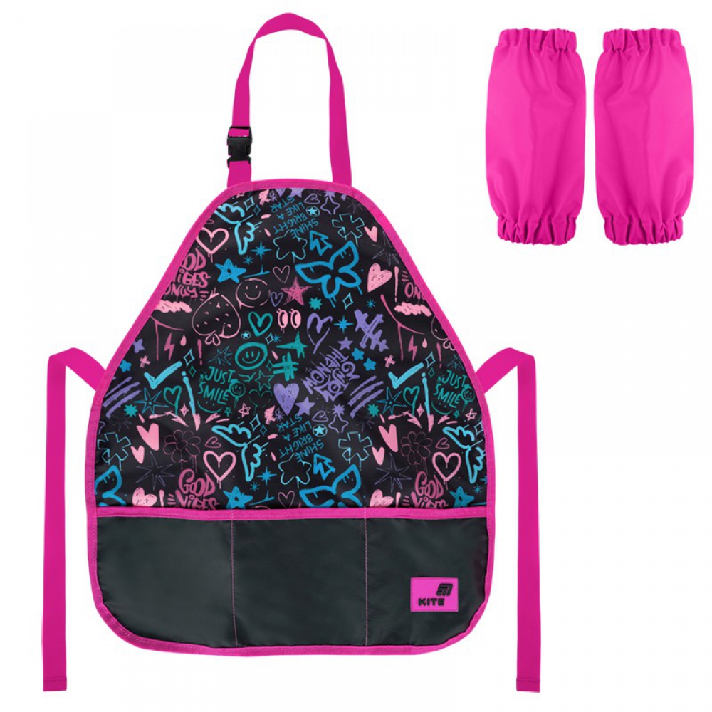 Фартух Kite Education K26-161-1, нарукавники, 3 передні кишені