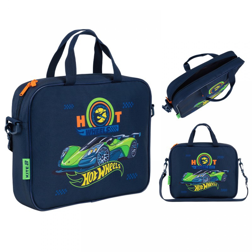 Шкільна текстильна сумка Kite A4 на блискавці HW26-589, 1 віділення, внутрішня кишеня, регульований ремінь