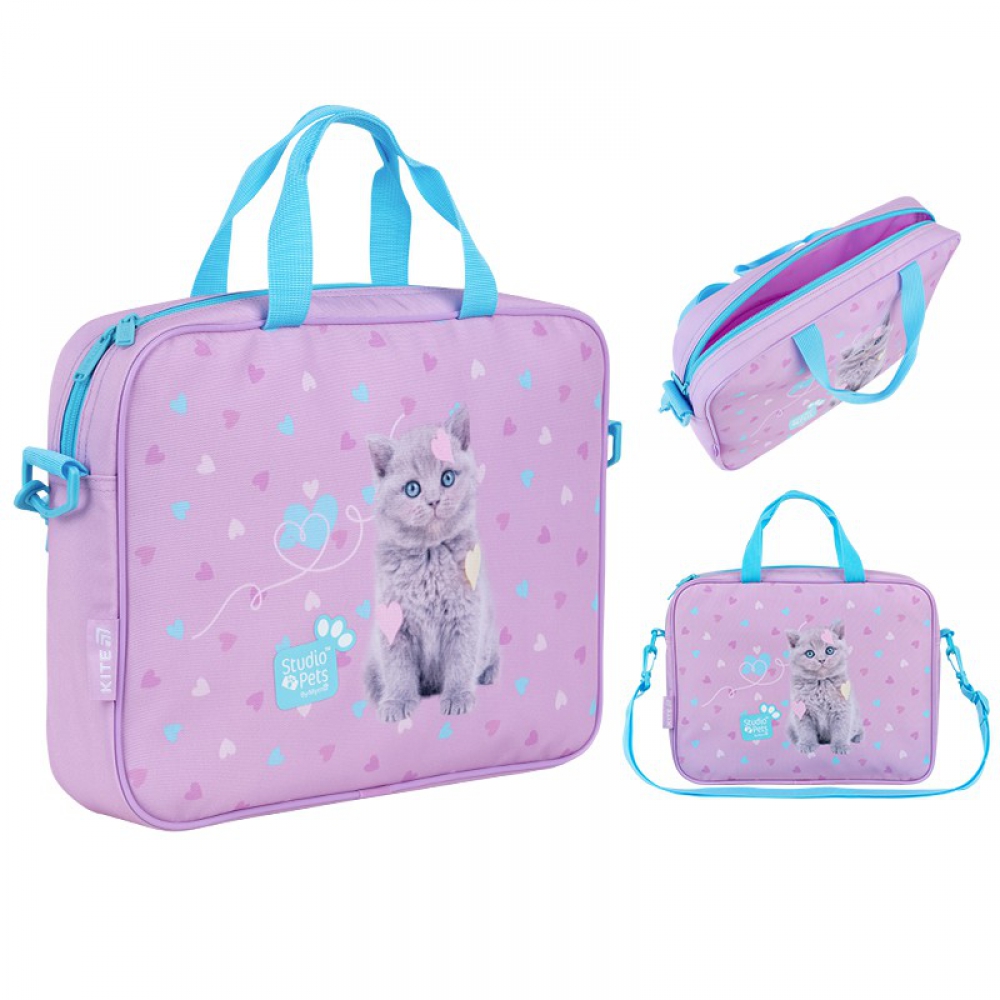 Шкільна текстильна сумка Kite A4 на блискавці SP26-589, 1 віділення, внутрішня кишеня, регульований ремінь