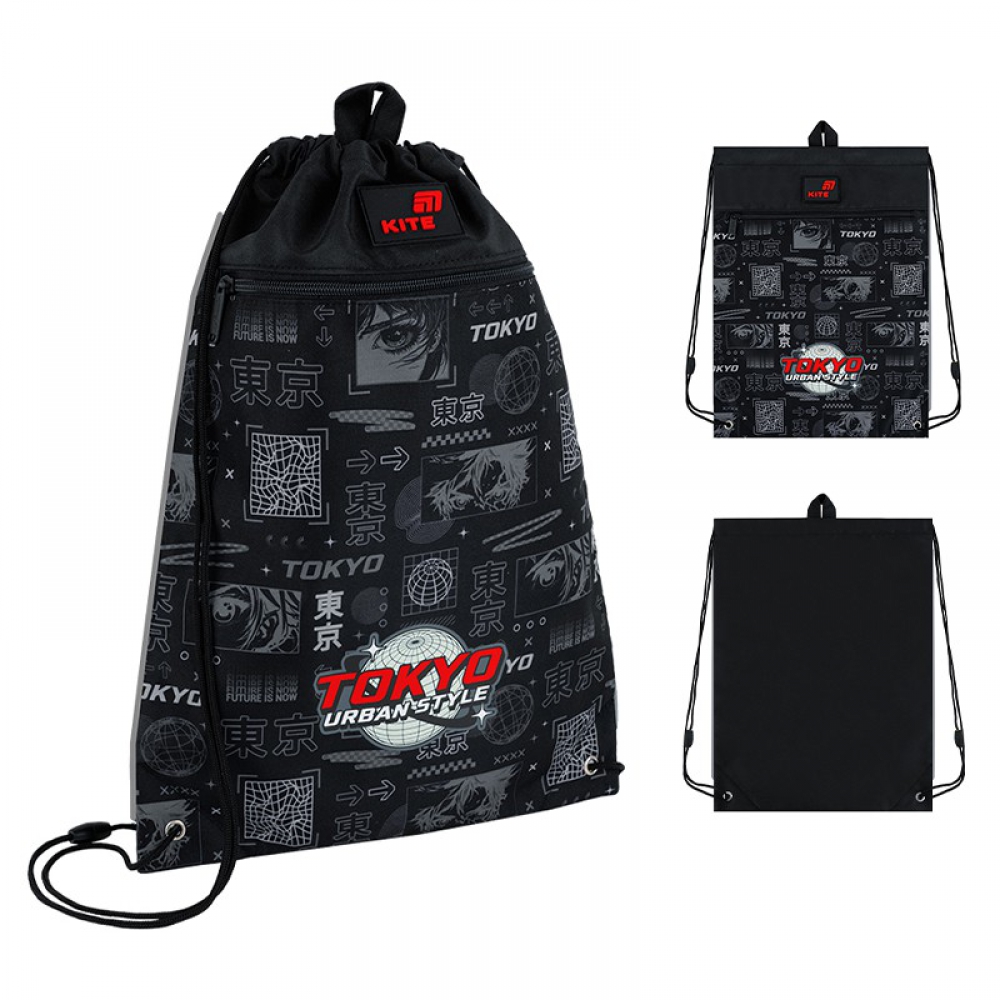 Сумка для взуття Kite K26-601M-36, 1 відділення, 1 передня кишеня, петля для вішалки, світловідбивні елементи