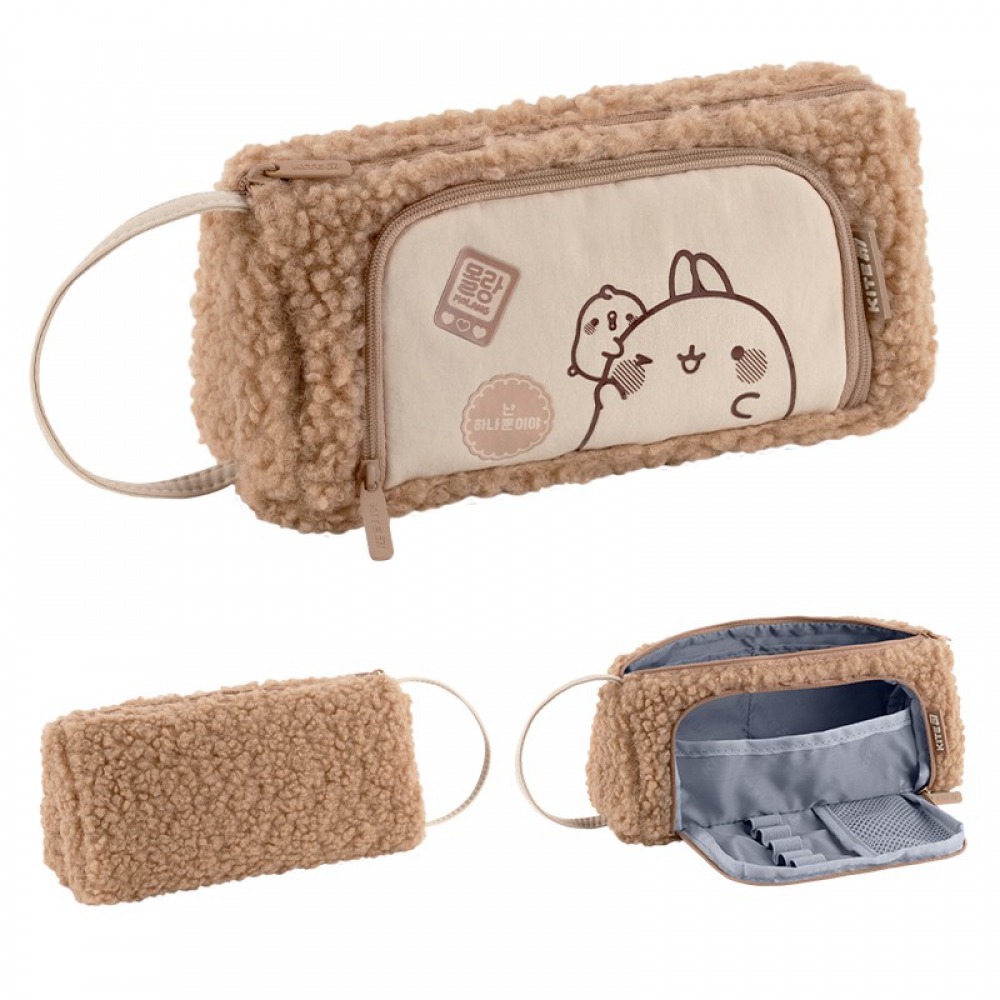 Пенал Kite ML26-2700, 2 відділення, 2 внутрішні кишені, фіксуючі резинки для канцелярії, ручка