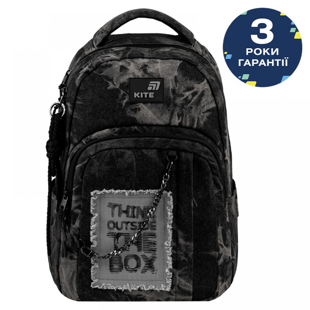 Рюкзак Kite Education teens Kite Education teens K26-2578M-2. Aнатомічна спинка Air Comfort, м'яка ущіл. ручка, 2 від., 2 передні, 2 бічні кишені, кишеня на спинці, внутр. роздільники, кишені для телеф. та планшета, органайзер, ключниця, нагр. ремінь