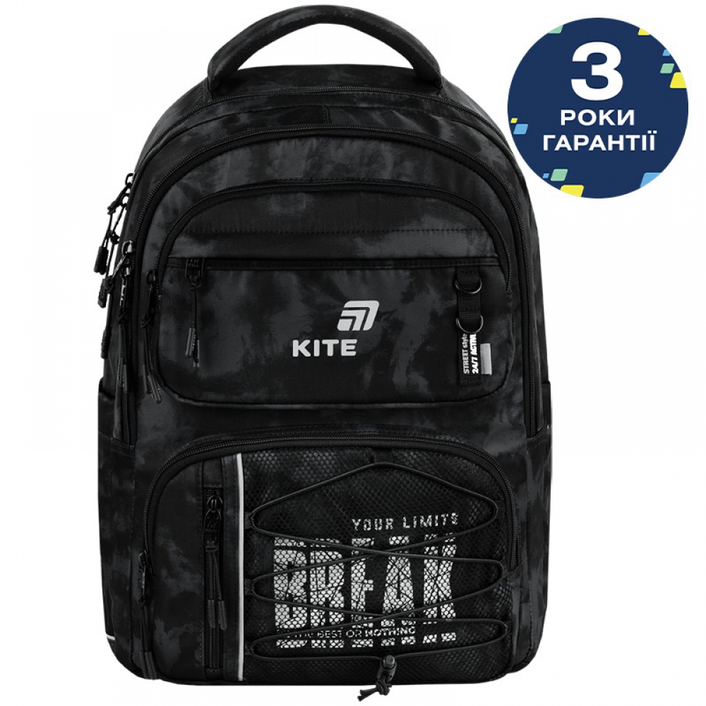 Рюкзак Kite Education teens K26-2587M-3. Анатомічна спинка, м'яка ущіл. ручка, 2 відділення, 4 передні, 2 бічні кишені, кишеня на спинці, внутрішні роздільники, кишеня для телефона та планшета, органайзер, ключниця, нагрудний ремінь, підвіска