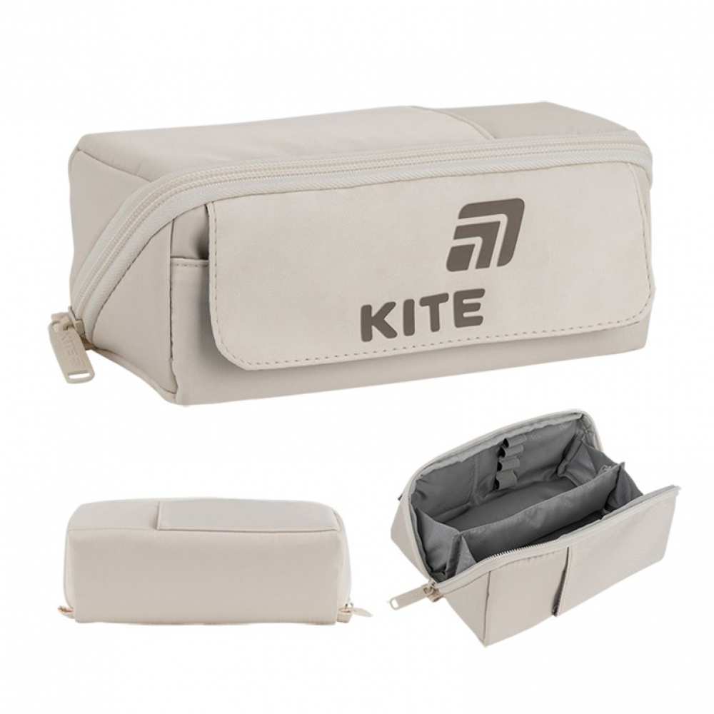 Пенал Kite K26-2702-1, 1 відділення на блискавці, 2 зовнішні кишені, внутрішня кишеня-роздільник на блискавці