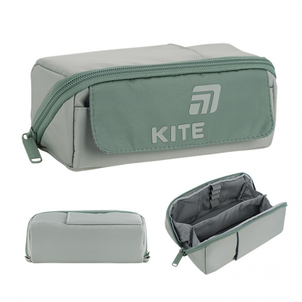 Пенал Kite K26-2702-3, 1 відділення на блискавці, 2 зовнішні кишені, внутрішня кишеня-роздільник на блискавці