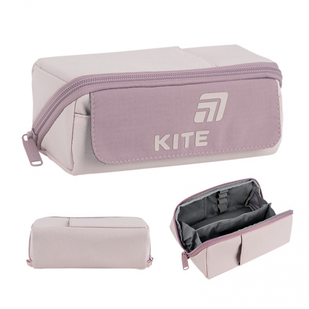 Пенал Kite K26-2702-5, 1 відділення на блискавці, 2 зовнішні кишені, внутрішня кишеня-роздільник на блискавці