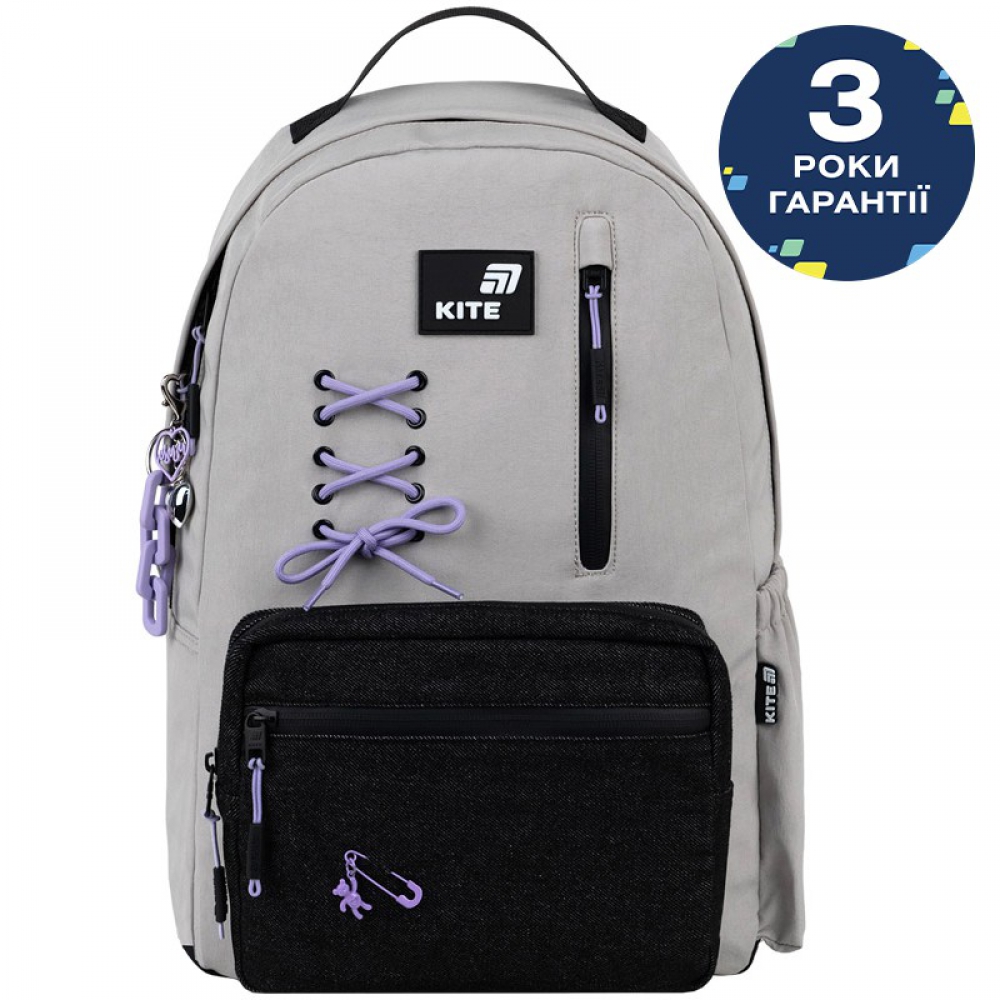 Рюкзак K26-949L-1. Анатомічна спинка Air Comfort, 1 відділення, 3 передні та 1 бічна кишеня, кишеня на спинці, ущільнена ручка, кишені для ноутбука та планшета, кишеня для телефону, органайзер, ключниця, нагруд. ремінь, світловідбивні елем., підвіска