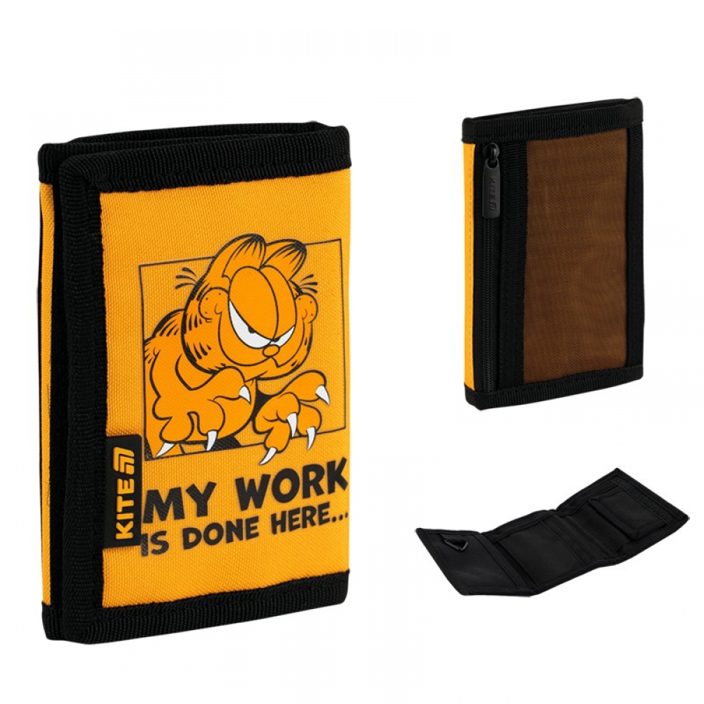 Гаманець Kite GF26-598. 1 відділення, 1 зовнішня кишеня на блискавці з сіточкою, 5 кишень для карток, кишеня для монет на липуці, ключниця