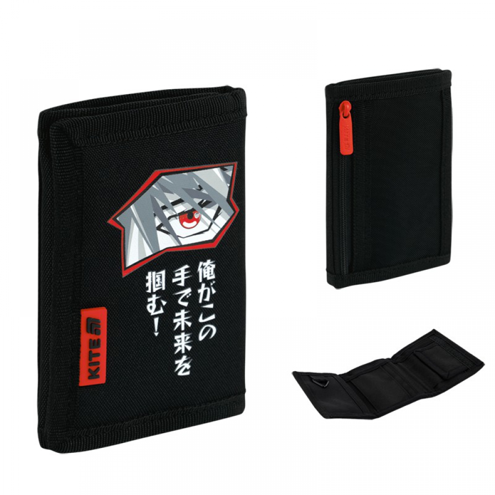 Гаманець Kite K26-598-9. 1 відділення, 1 зовнішня кишеня на блискавці з сіточкою, 5 кишень для карток, кишеня для монет на липуці, ключниця