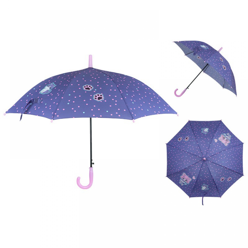 Парасоля Kite Education K26-2001-1. Напівавтомат, тростина, пластикова ручка, 8 спиць, діаметр купола 86 см