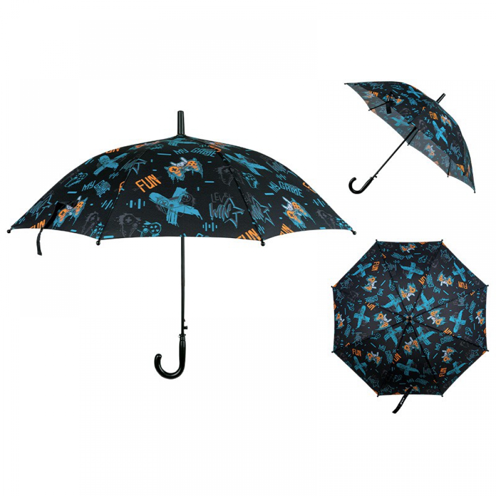 Парасоля Kite Education K26-2001-2. Напівавтомат, тростина, пластикова ручка, 8 спиць, діаметр купола 86 см