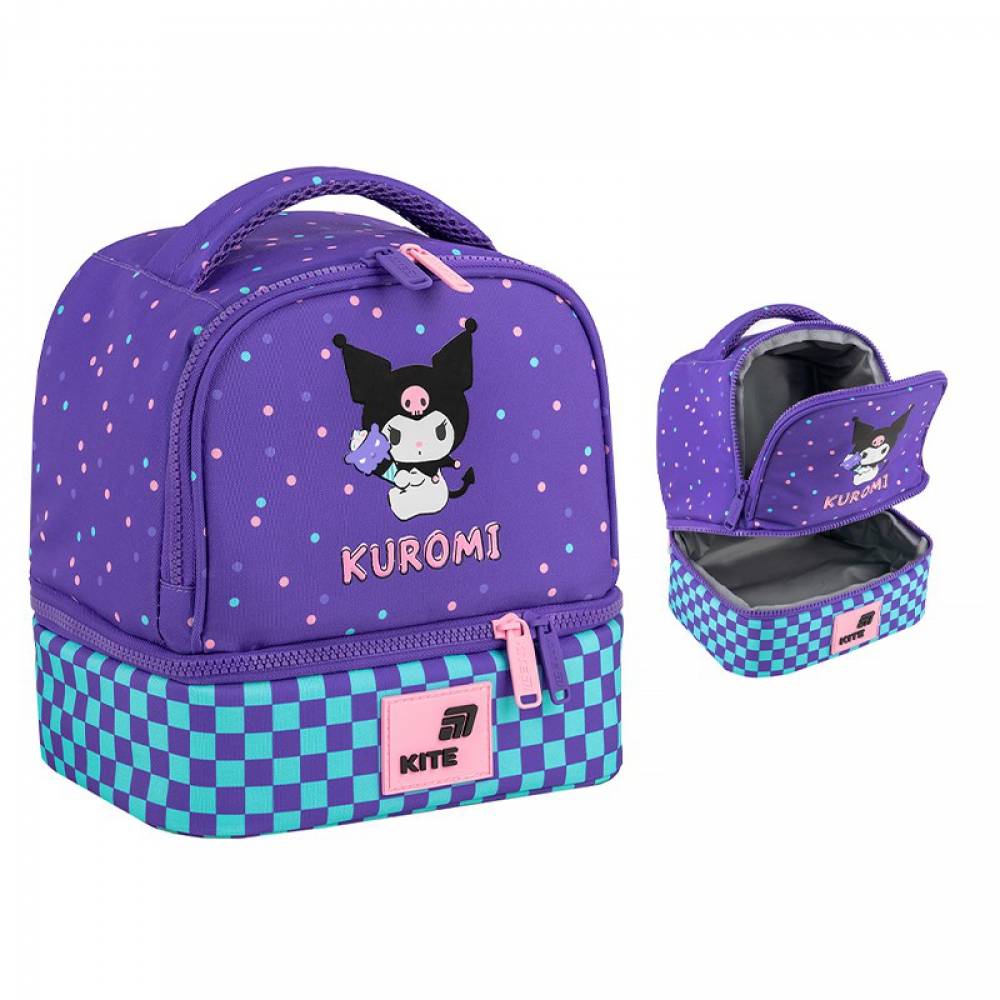 Сумка для ланчу HK26-2708. 2 відділення, надійні блискавки, термоізоляційна підкладка