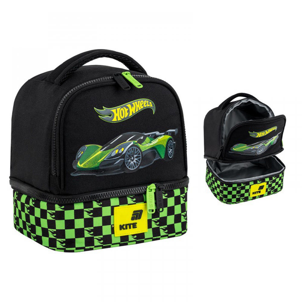 Сумка для ланчу HW26-2708. 2 відділення, надійні блискавки, термоізоляційна підкладка