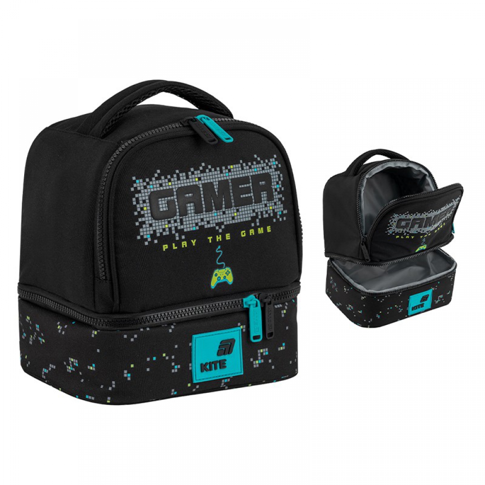 Сумка для ланчу K26-2708-2. 2 відділення, надійні блискавки, термоізоляційна підкладка