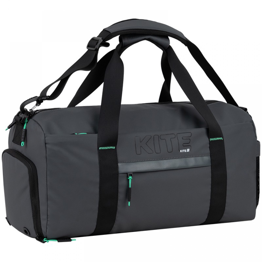 Сумка спортивна Kite Education teens K26-2530-1. 1 відділення, 1 передня та 1 бічна кишеня, кишеня з водонепроникним матеріалом, відділення для взуття з вентиляцією, ручки-переноски на липучці, знімний регульований плечовий ремінь