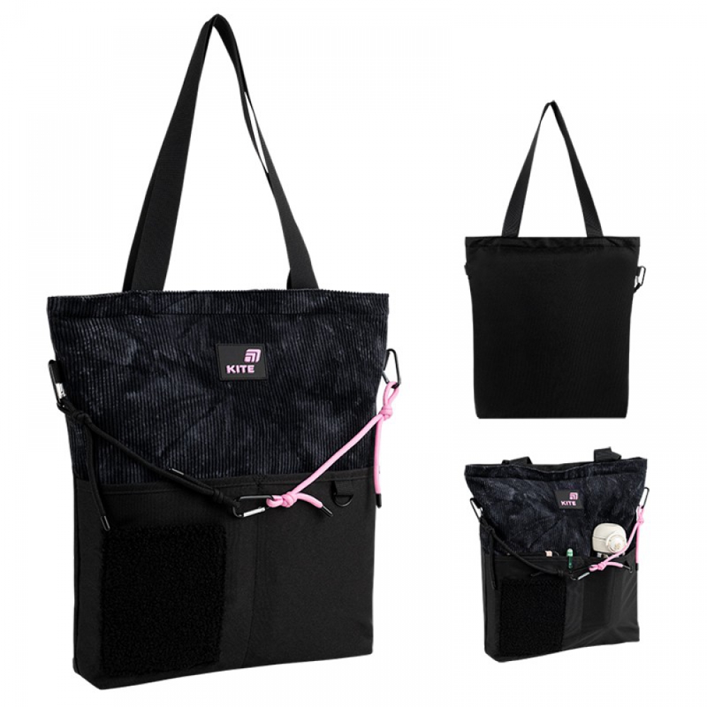 Сумка-шопер Kite Education teens K26-586-1. 1 відділення на блискавці, 3 передні кишені, 1 внутрішня кишеня, ключниця, підвіска