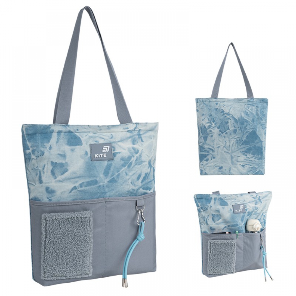 Сумка-шопер Kite Education teens K26-586-3. 1 відділення на блискавці, 3 передні кишені, 1 внутрішня кишеня, ключниця, підвіска