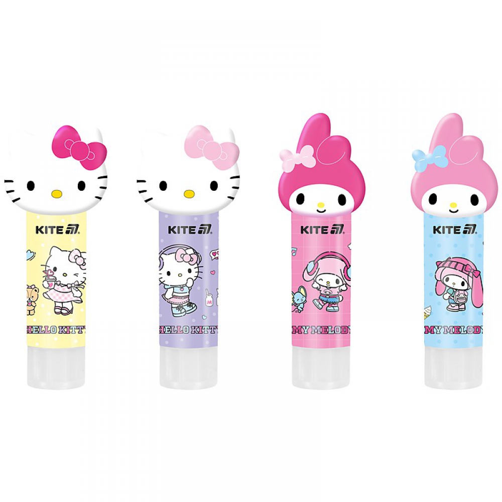 Клей-олівець PVP, 9 г з фігурним ковпачком. Для склеювання паперу, картону, фотографій. Упаковка: дисплей.