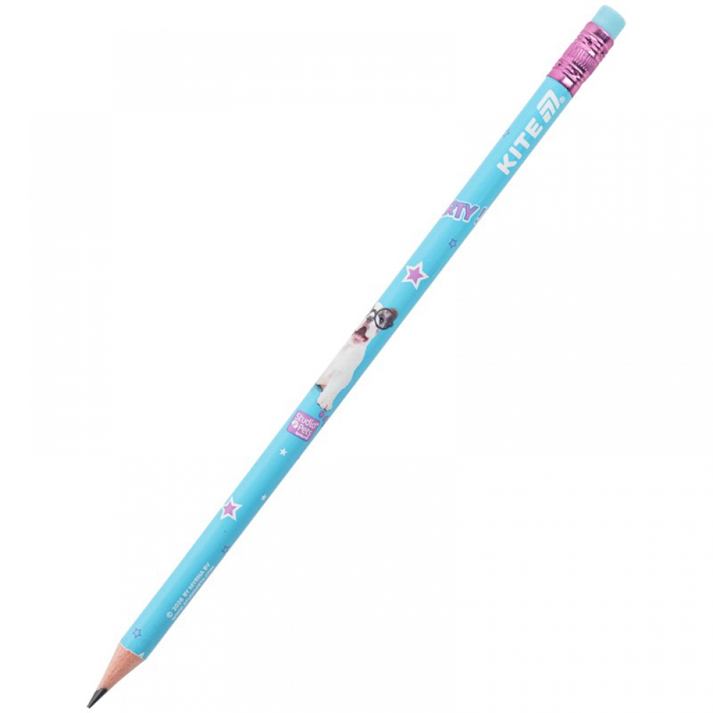 Олівець графітний, круглий, з гумкою. Твердість НВ. Покриття: глянсовий кольоровий корпус. Упаковка - 36 шт. в тубусі.