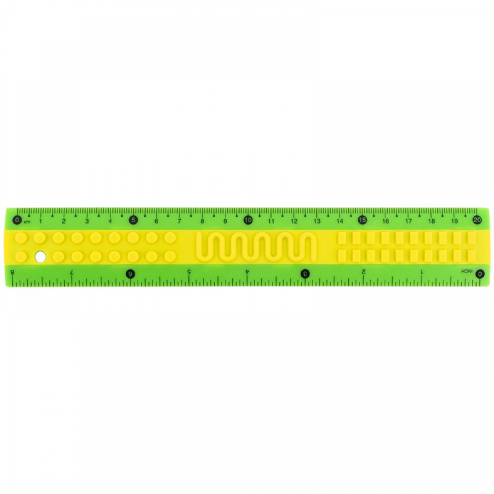 Лінійка пластикова 20см Kite Classic. Індивідуальна картонна упаковка з європідвісом.