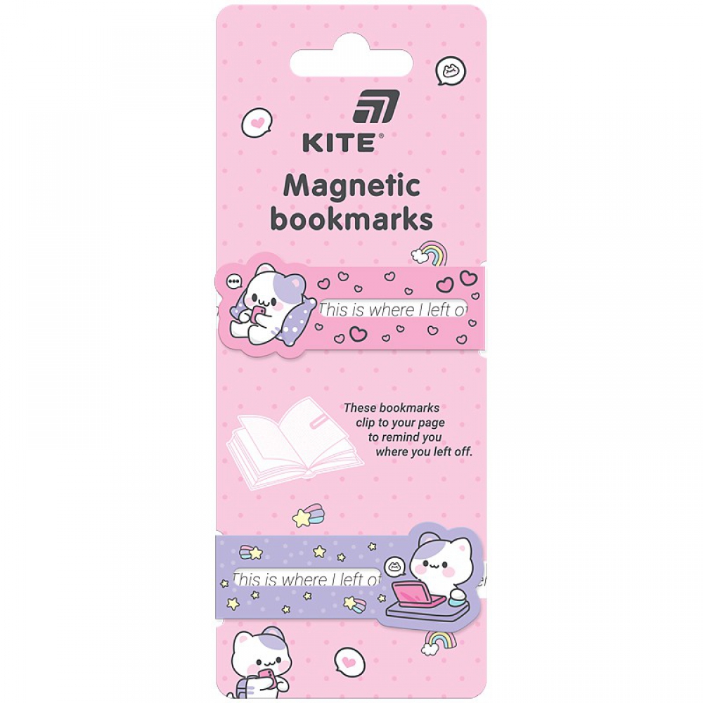 Набір магнітних закладок-індикаторів Kawaii, 2 закладки