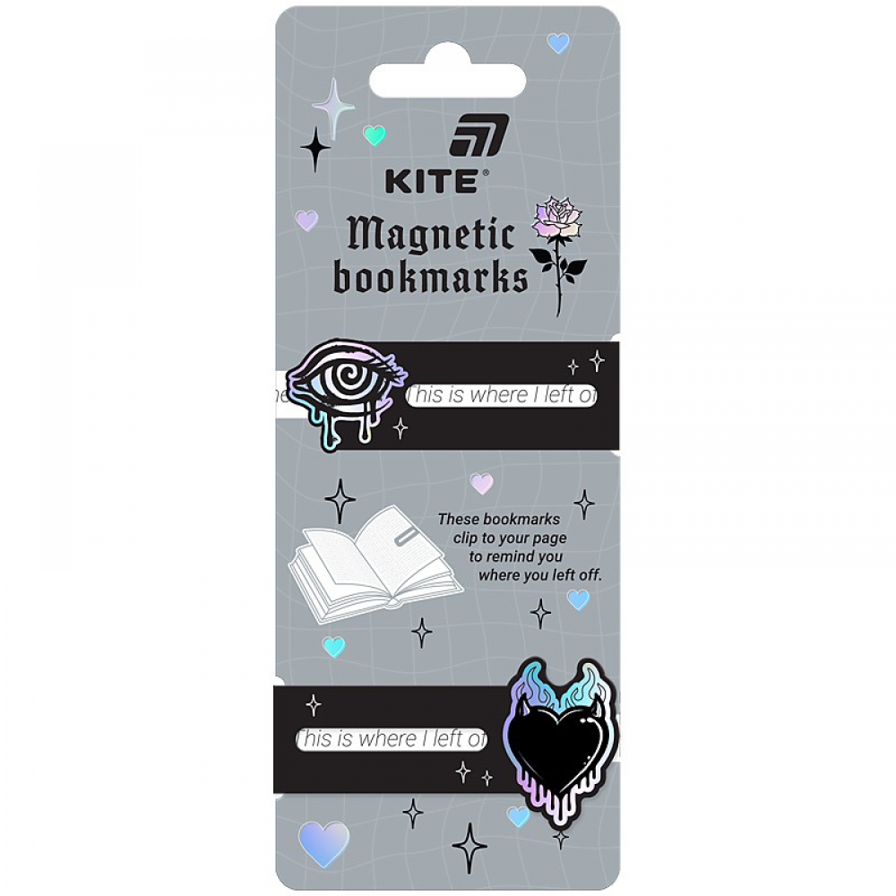 Набір магнітних закладок-індикаторів Noir, 2 закладки