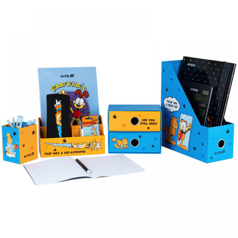 Органайзер настільний, 4 предмети, картон, Garfield