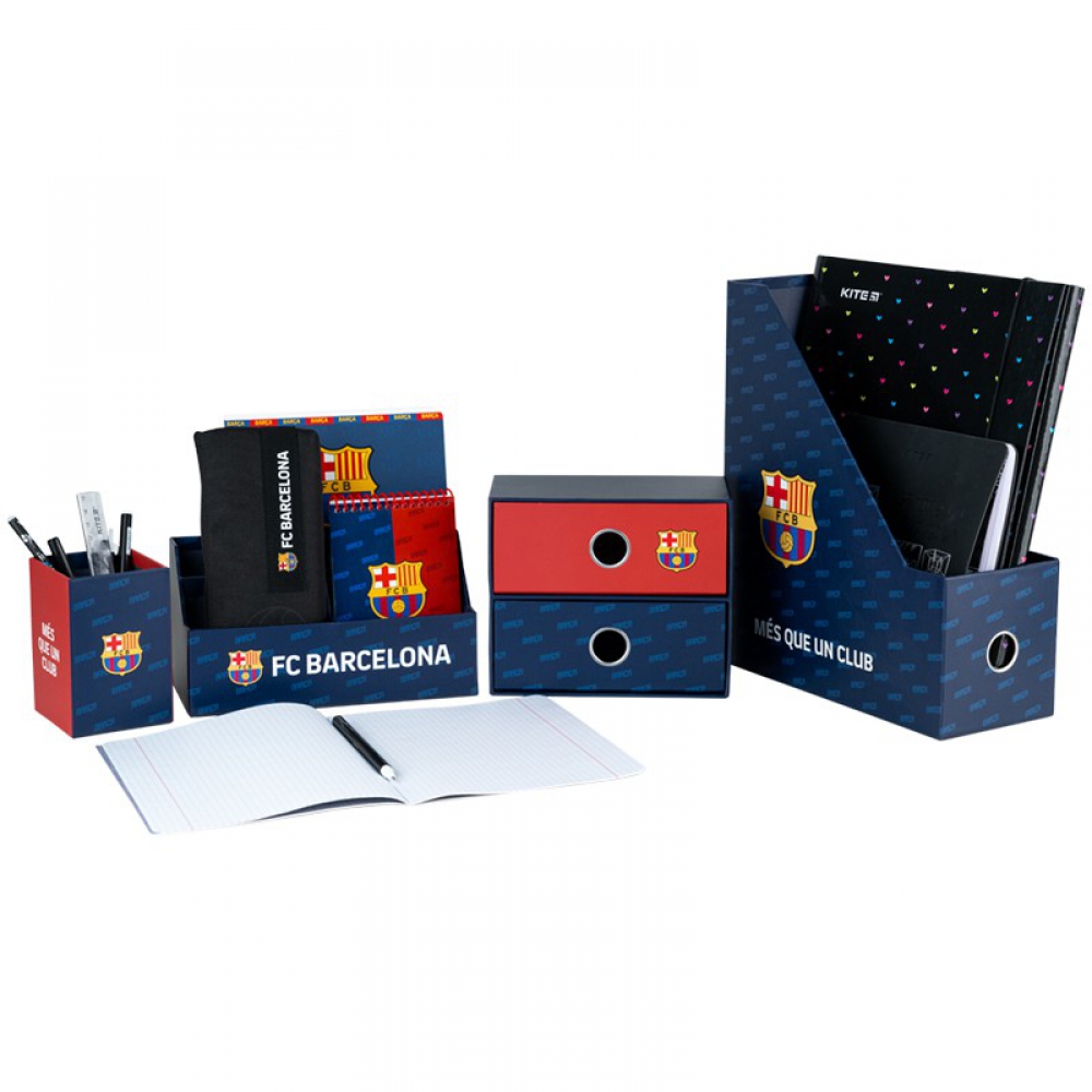 Органайзер настільний, 4 предмети, картон, FC Barcelona