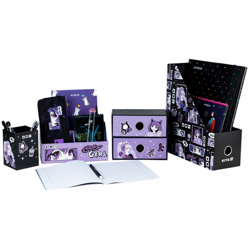 Органайзер настільний, 4 предмети, картон, Anime Dream