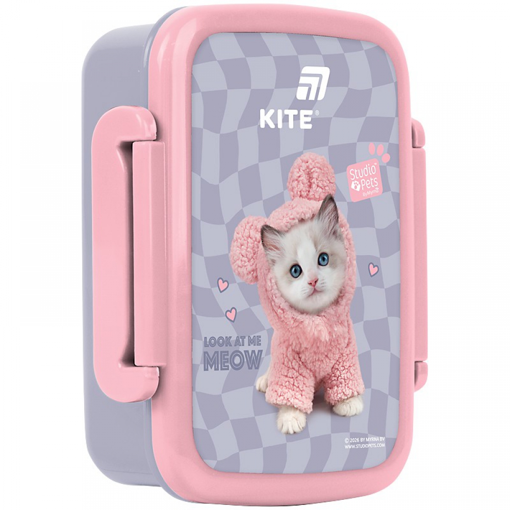 Ланчбокс для їжі. Виготовлений з харчового пластику. Має з'ємний розділювач. Об'єм 420 мл.