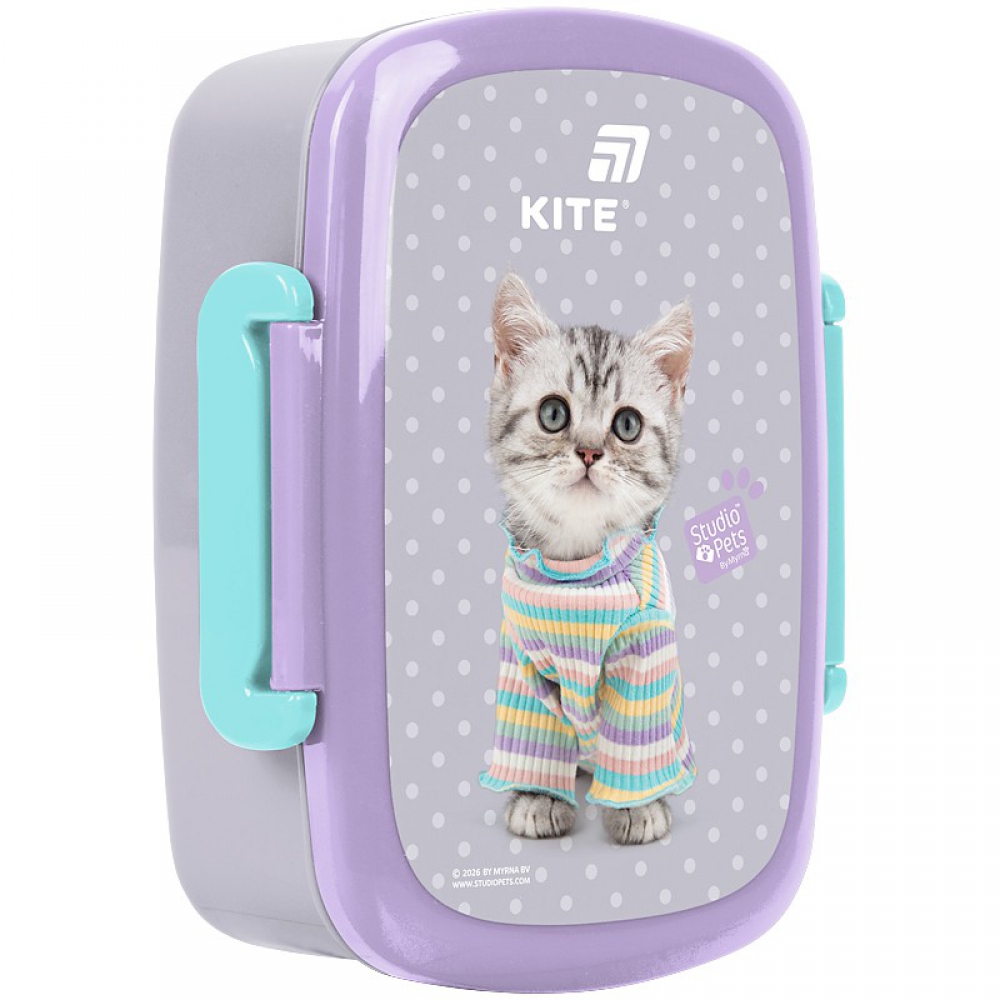 Ланчбокс для їжі. Виготовлений з харчового пластику. Доповнений столовим приладдям та додатковою ємністю. Об'єм 750 мл.