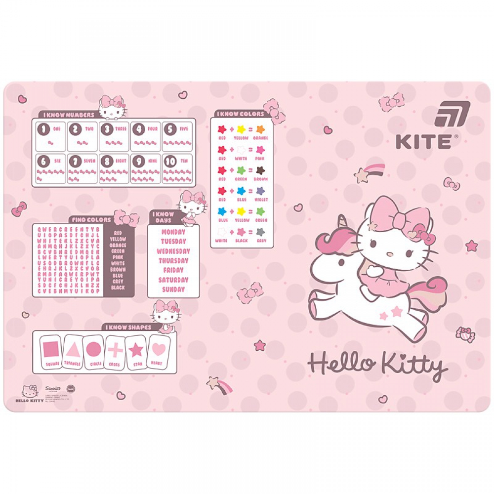 Підкладка настільна, HK. Розмір: 42,5х29 см. Матеріал: поліпропілен. Товщина пластика: 500 мкм.