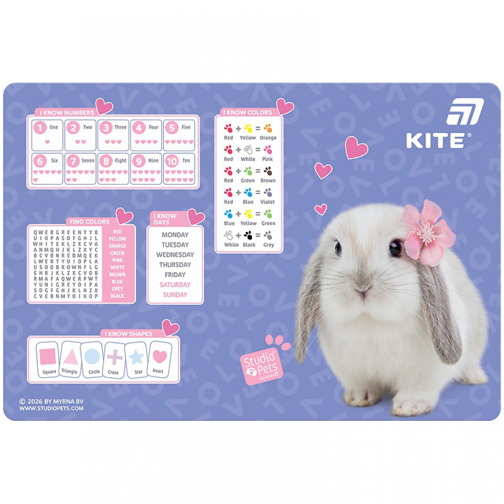 Підкладка настільна, SP. Розмір: 42,5х29 см. Матеріал: поліпропілен. Товщина пластика: 500 мкм.