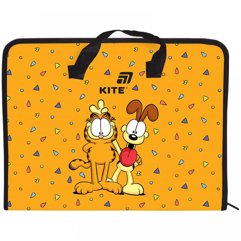 Папка-портфель пластикова, А4. 1 Відділення. Матеріал: поліпропілен. Товщина пластика: 650 мкм. Застібка: блискавка. Тканинна окантовка і ручки.